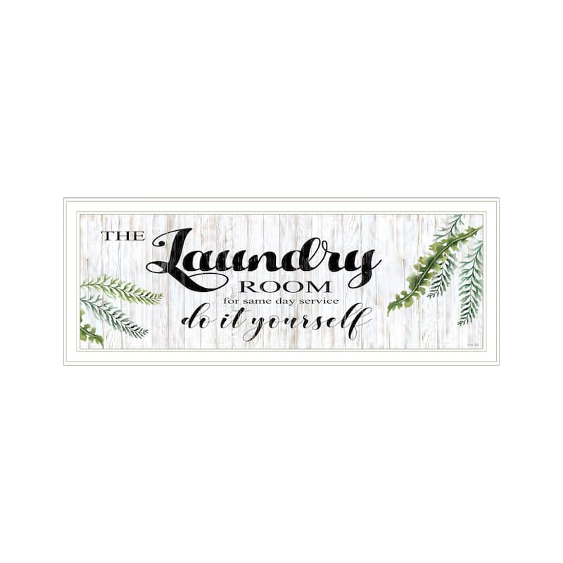 TrendyDecor4U Contemporary "The Laundry Room" Framed Print Wall Art