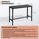 preview thumbnail 2 of 12, Pellebant Patio Outdoor Bar Table Rectangle Pub Table Dining Table