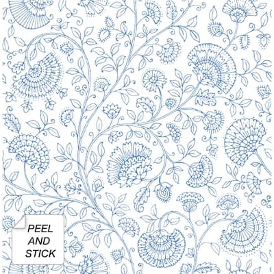 NextWall Paisley Trail Peel and Stick Removable Wallpaper