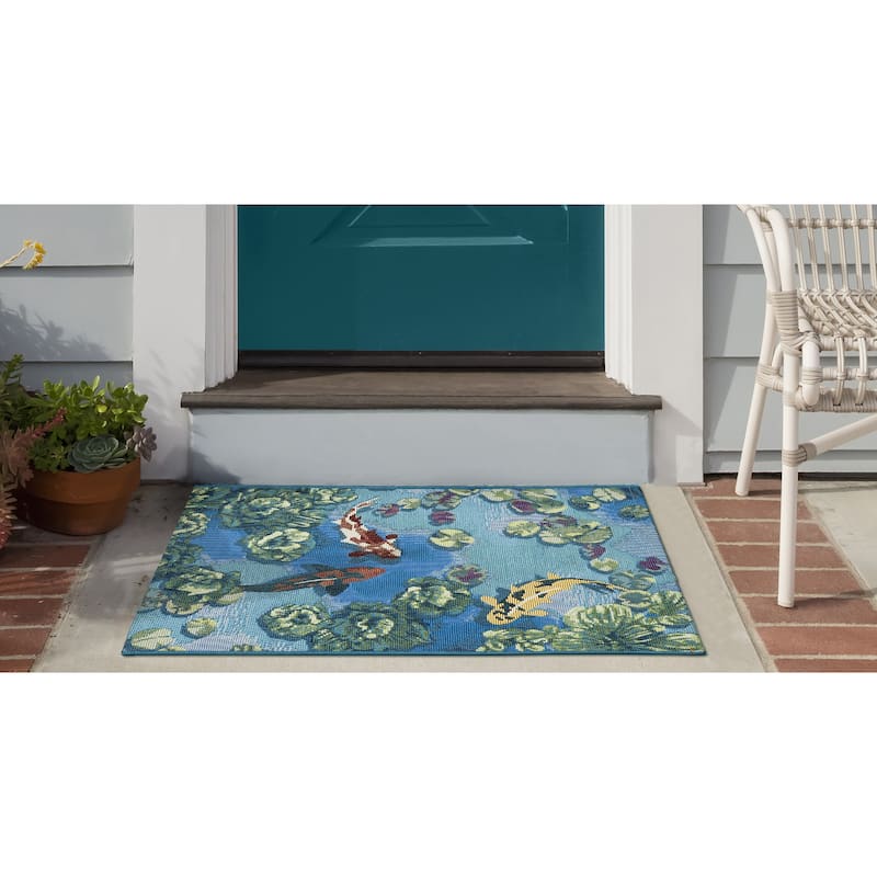 Liora Manne Esencia Koi Pond Indoor/Outdoor Mat - 2'5" x 3'11"