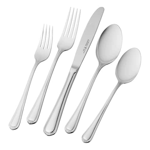 Henckels Alcea Flatware Set, 65-Piece, Silver - 65-pc