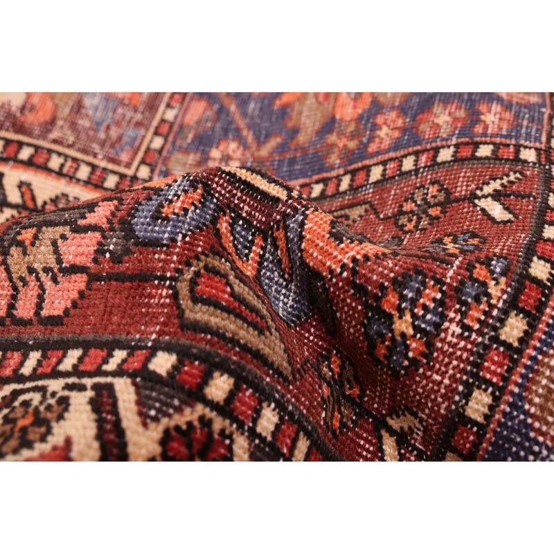 ECARPETGALLERY Hand-knotted Kayseri Vintage Dark Red Wool Rug - 6'6 x 9'9