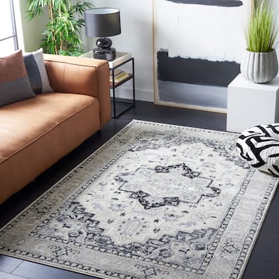 SAFAVIEH, Brentwood Eustachia Oriental Distressed Rug - 5'3" x 7'6"