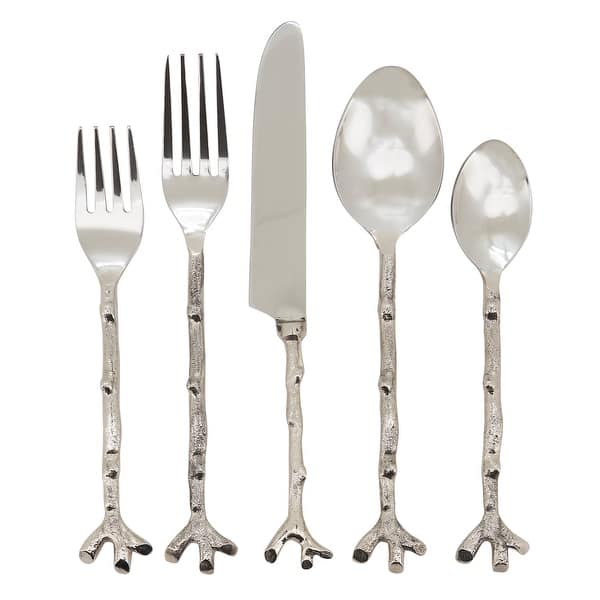 slide 2 of 3, Flatware Set With Twig Design (Set of 5)