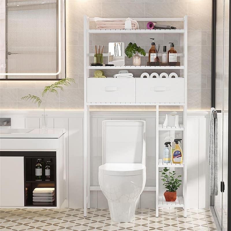Over The Toilet Storage - 11.42"D x 32.68"W x 65.16"H