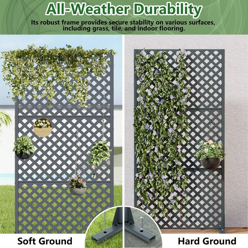 Outdoor Rectangle Privacy Screens Metal Screen Fence Panel