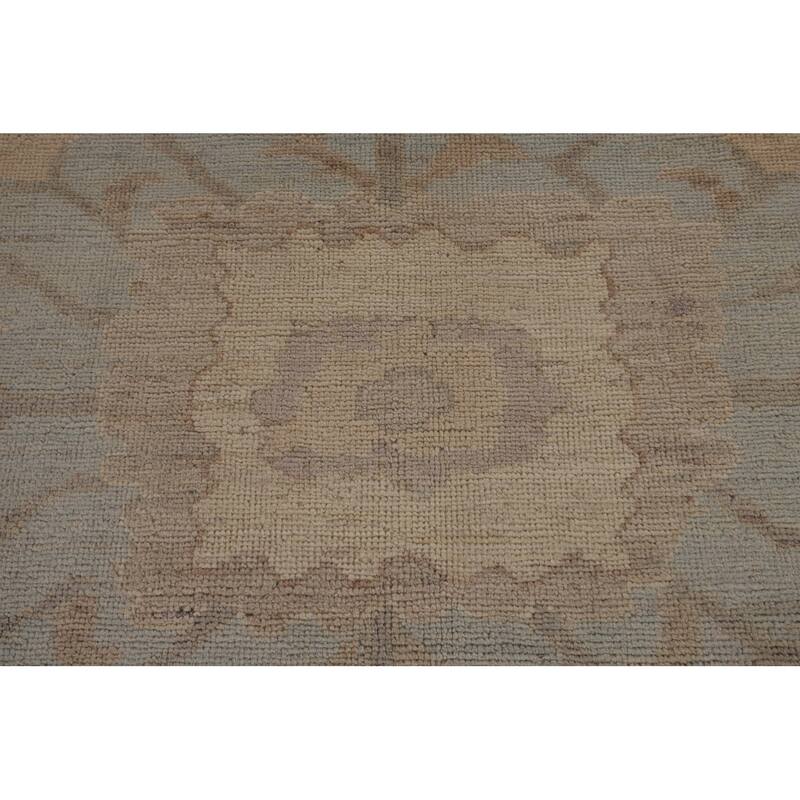 Vegetable Dye Oushak Large Square Area Rug Hand-Knotted Wool Carpet - 12'5"x 12'4"