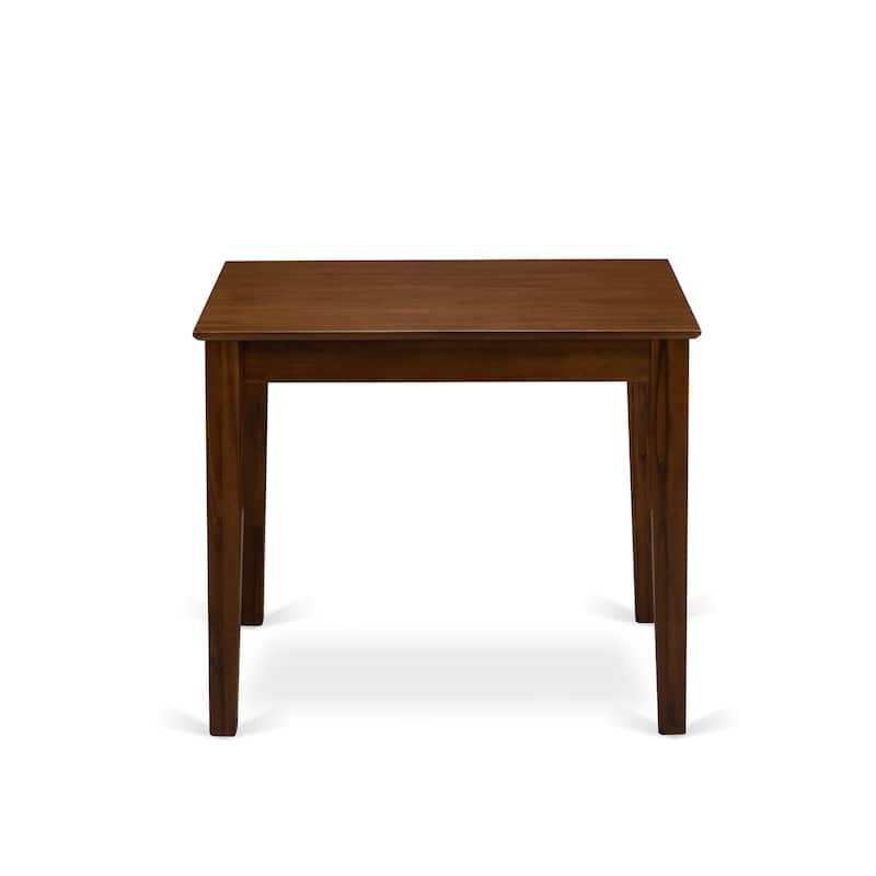East West Furniture Dining Set Consists of a Square Kitchen Table and Parson Chairs, Antique Walnut (Pieces Options)