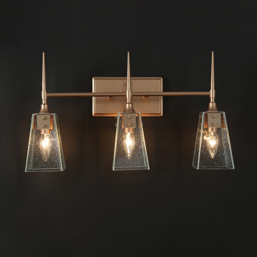 Mirha Mid-Century Modern Industrial Dimmable Glass Wall Sconce Bathroom Vanity Lights Foyer Powder room Hallway