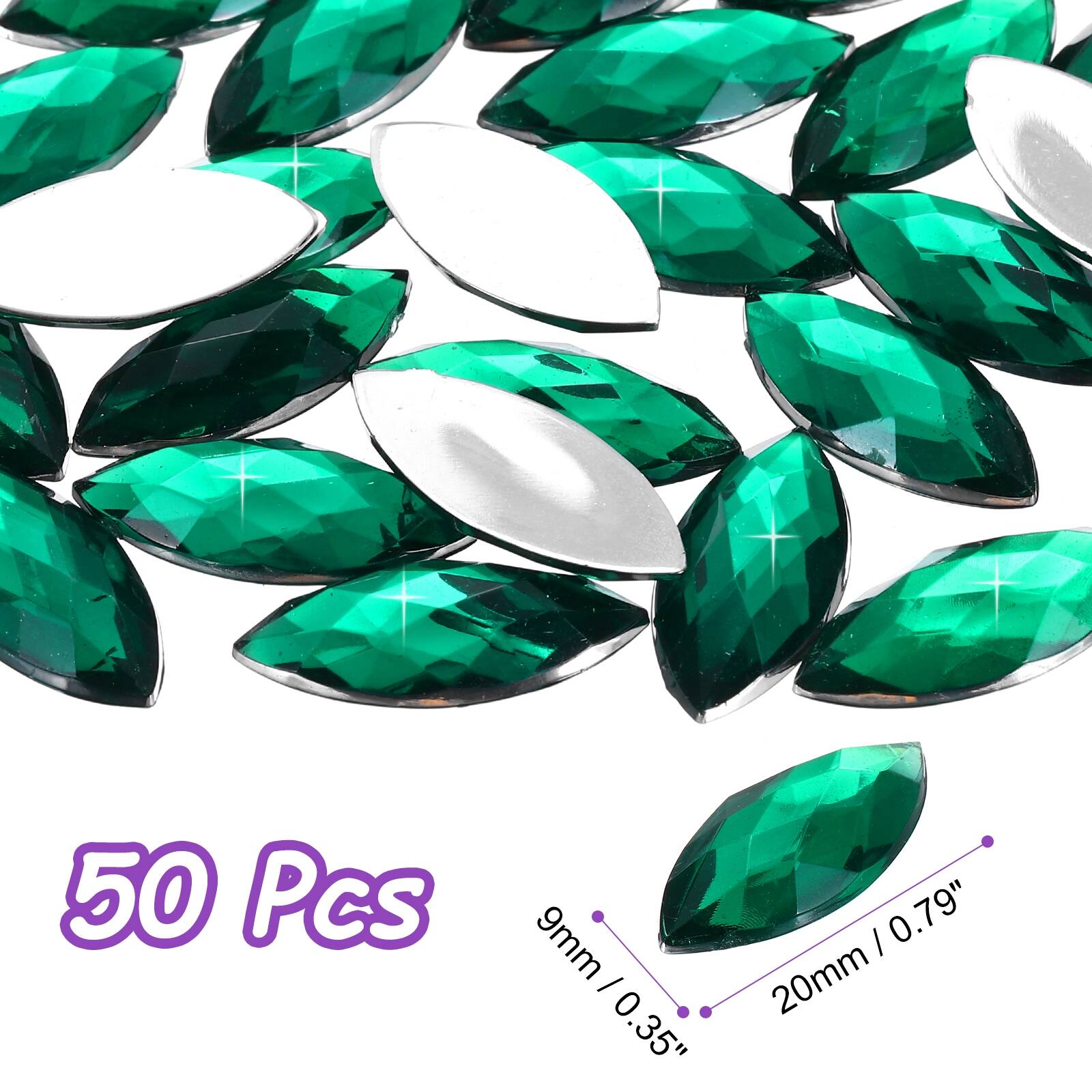 Acrylic Horse Eye Gems, Flat Back Crystal Rhinestones