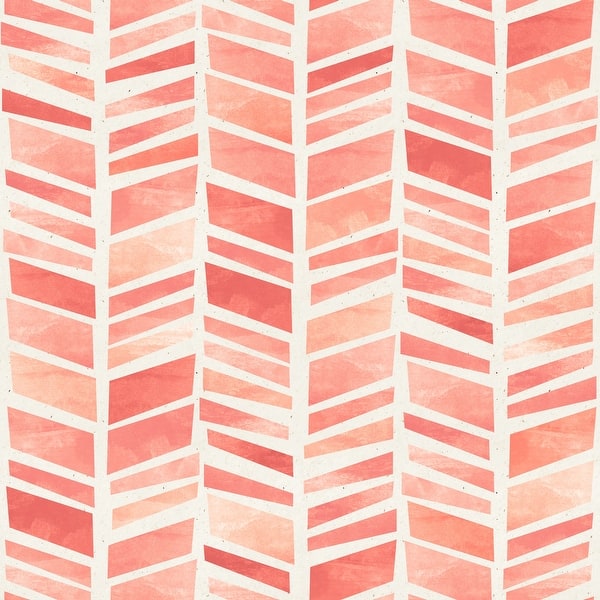 Coral Herringbone Pattern Peel And Stick Wallpaper Overstock 32616942 Our herringbone wood boards peel and stick wallpaper is just what you need to break up the monotony of your walls. coral herringbone pattern peel and