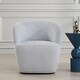 preview thumbnail 5 of 3, Uttermost 23835 Mist 29" Wide Wood Framed Polyester Swivel Accent - Cloud Blue