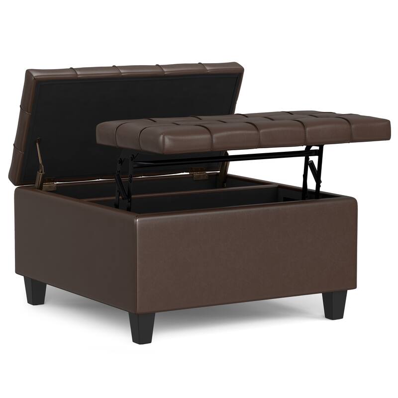 WYNDENHALL Elliot 30 inch Wide Transitional Square Table Ottoman