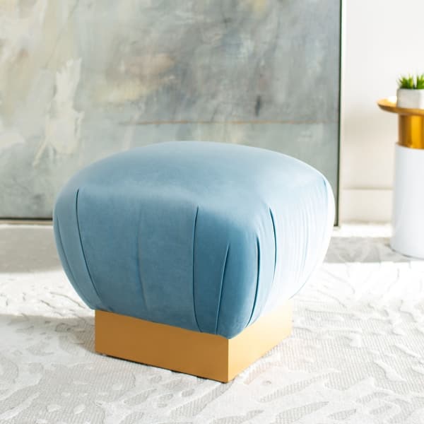 slide 4 of 14, SAFAVIEH Couture Ophelia Tulip Ottoman Sky