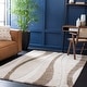 preview thumbnail 7 of 33, SAFAVIEH Florida Shag Assa Stripe 1.2-inch Thick Rug 3'3" x 5'3" - Cream/Dark Brown - Rectangle