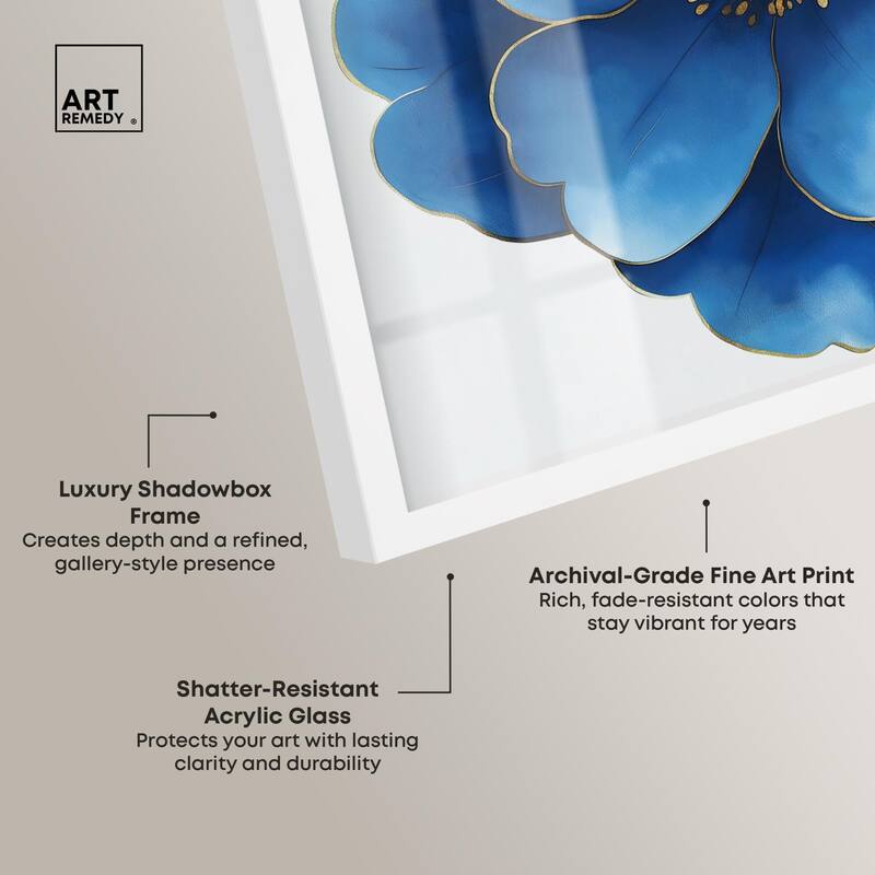 Blue Brilliance I Shadowbox by Art Remedy