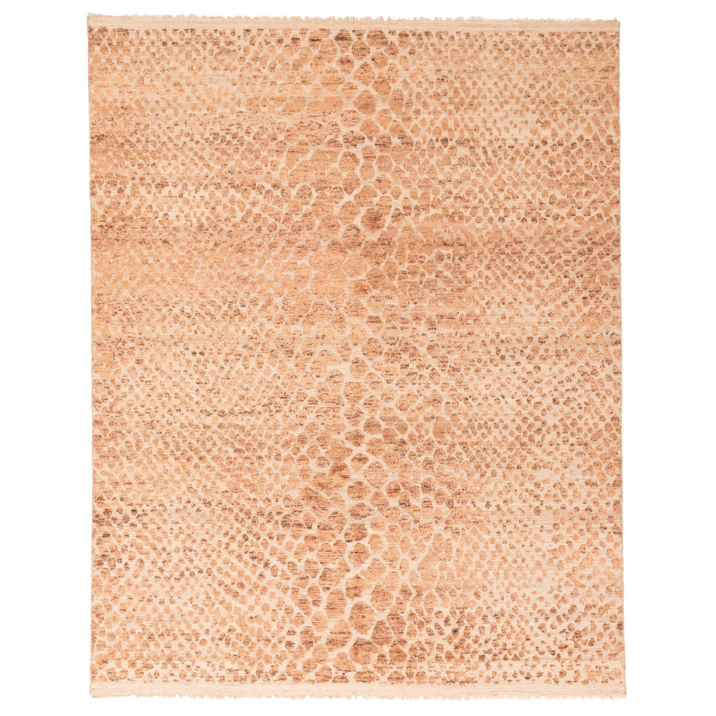 ECARPETGALLERY Hand-knotted Tangier Brown Wool Rug - 8'2 x 10'2