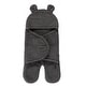 preview thumbnail 6 of 9, Hudson Baby Unisex Animal Faux Shearling Baby Outdoor Stroller Sack Wrap, One Size One Size - Charcoal