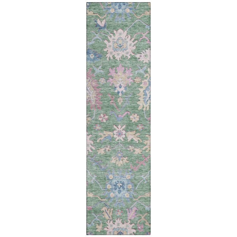 Machine Washable Indoor/ Outdoor Causal Traditional Chantille Rug