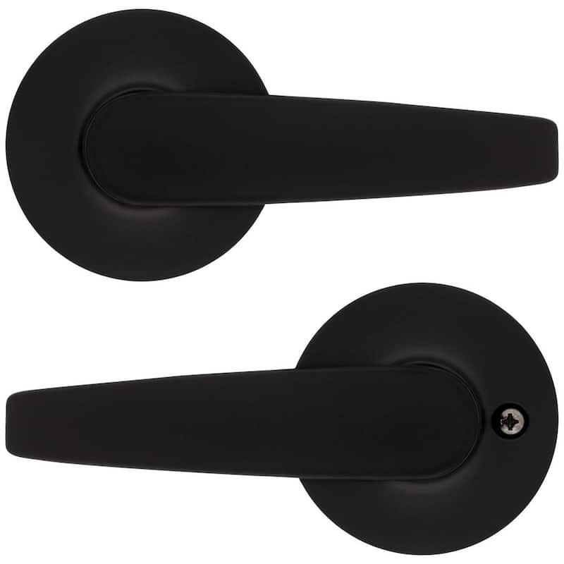 Kwikset Winston Passage Door Lever Set with Round Rose from the