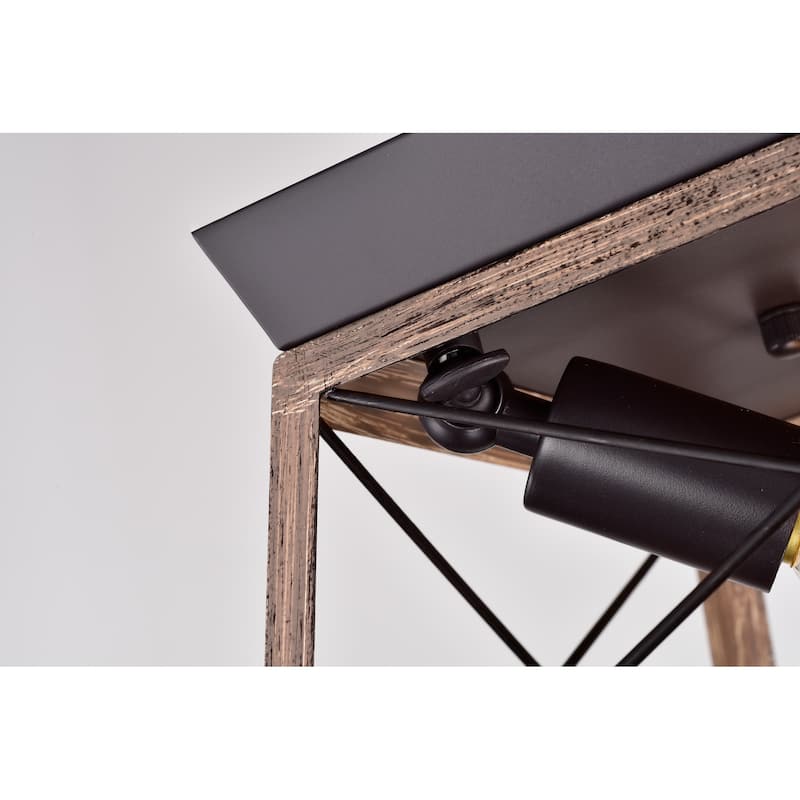 Podell Oil Rubbed Bronze 2-Light Open-Cage Metal Flush Mount