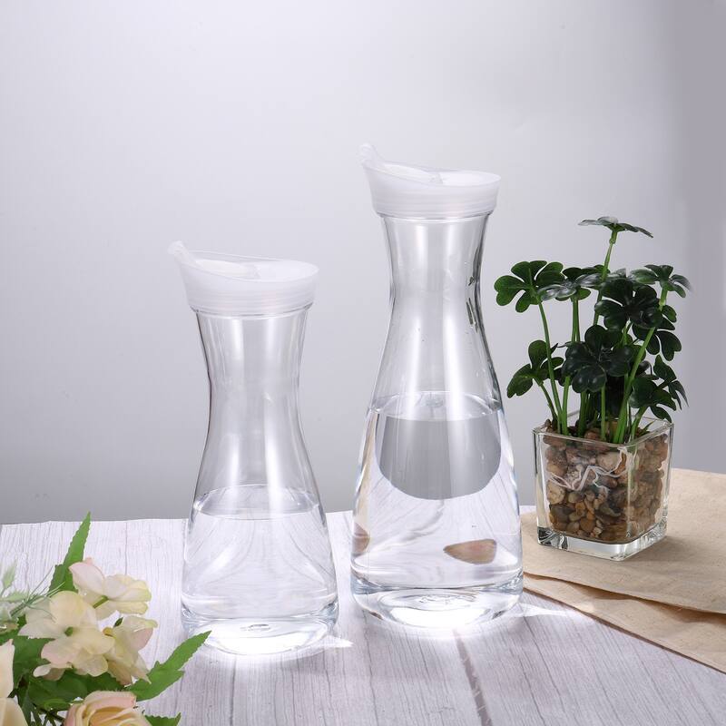 Acrylic Water Carafes with Lid Transparent Juice Pitcher Water Jug Clear