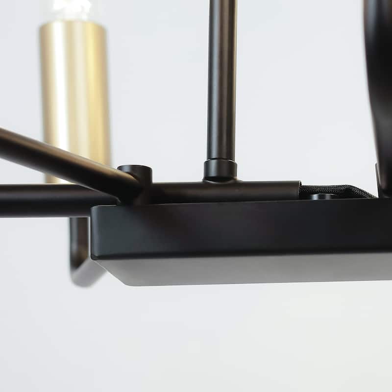 Modern Transitional 12-Light Wheel Chandelier Linear Kitchen Island Pendant Lights for Large Dining table