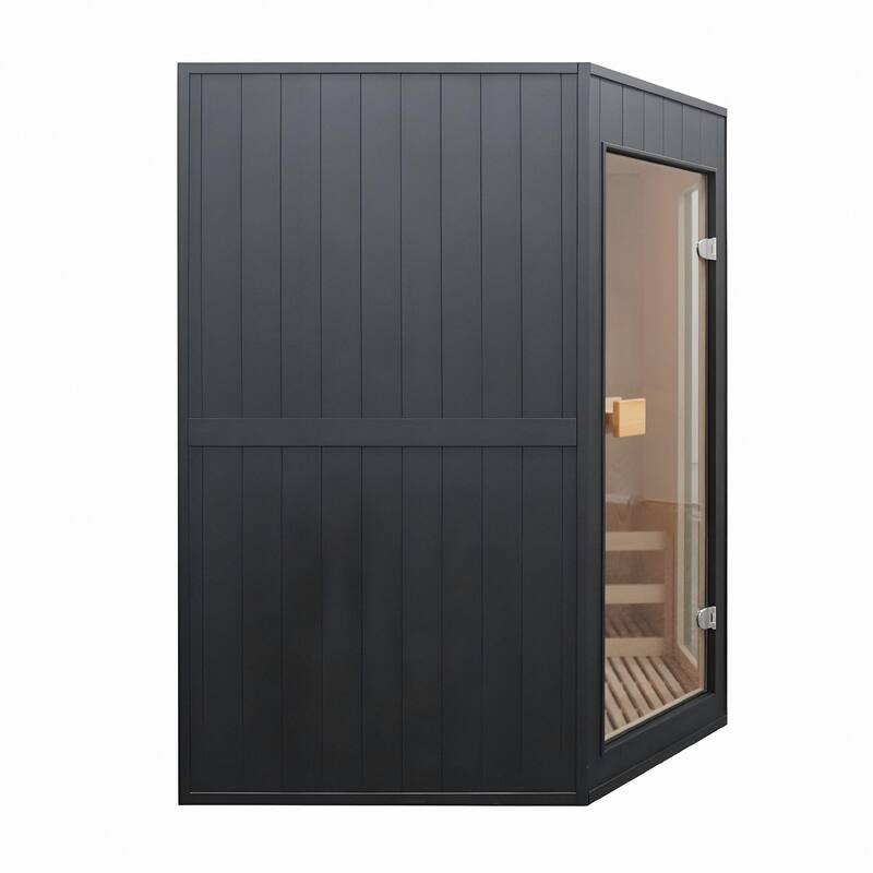 ALEKO Viola Hemlock Wood Indoor Traditional 4 Person Wet Dry Sauna with UL Heater