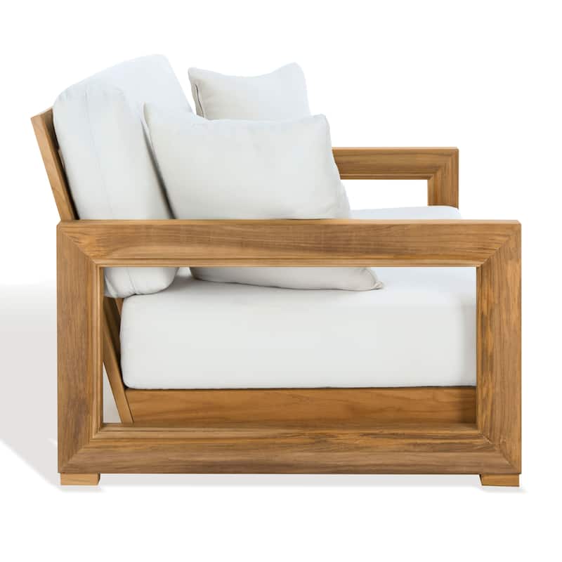 SAFAVIEH Couture Montford Brazilian Teak 2-Seat Bench - 53"W x 36"D x 27"H