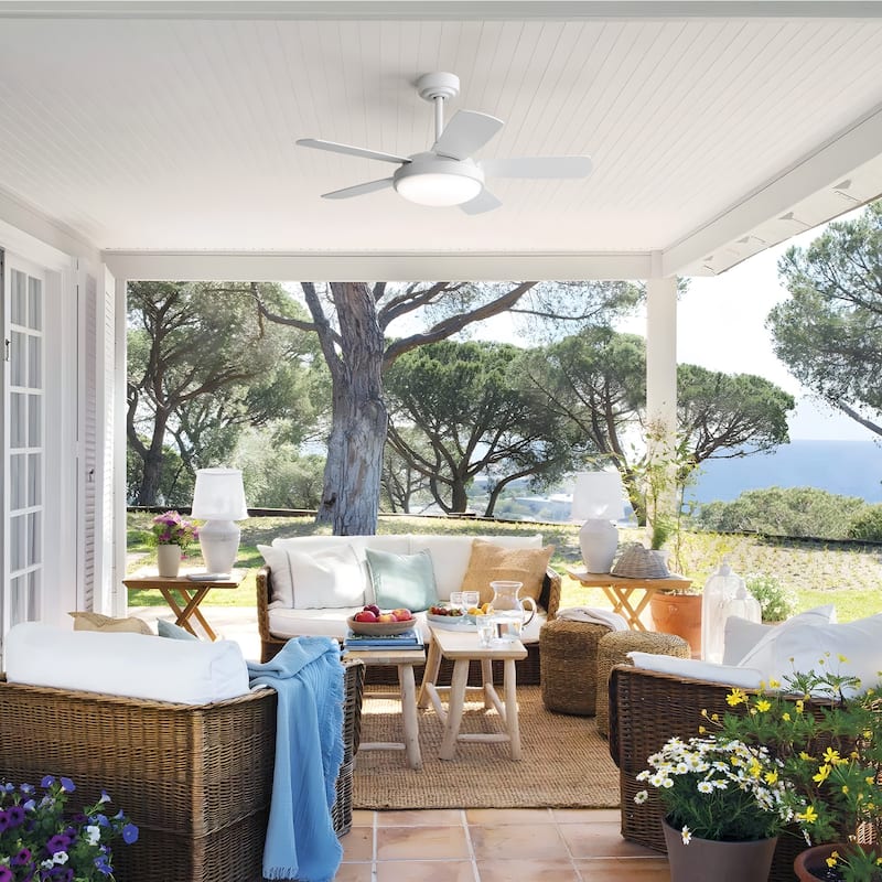 Sofucor 42 Inch Modern Ceiling Fan with Light and Remote,Memory Large LED,Quiet DC Motor,4500CFM High Velocity,ETL/FCC