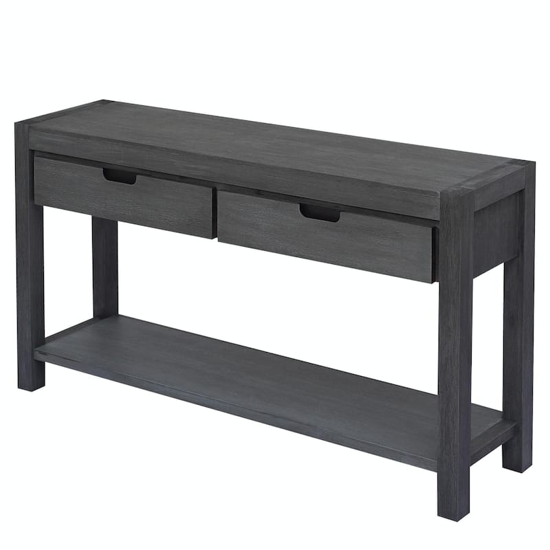 Elegant Acacia Wood Veneer Console Table