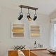 preview thumbnail 4 of 7, Modern Farmhouse 3-Light Wood Ceiling Track Lighting Industrial Spotlights - 24.8"x 4.7" x 15.3"