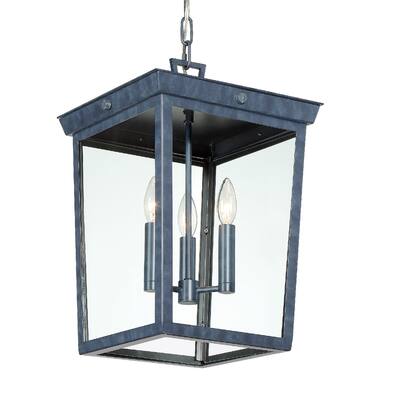 Belmont 3 Light Graphite Pendant - 12'' W x 18.5'' H