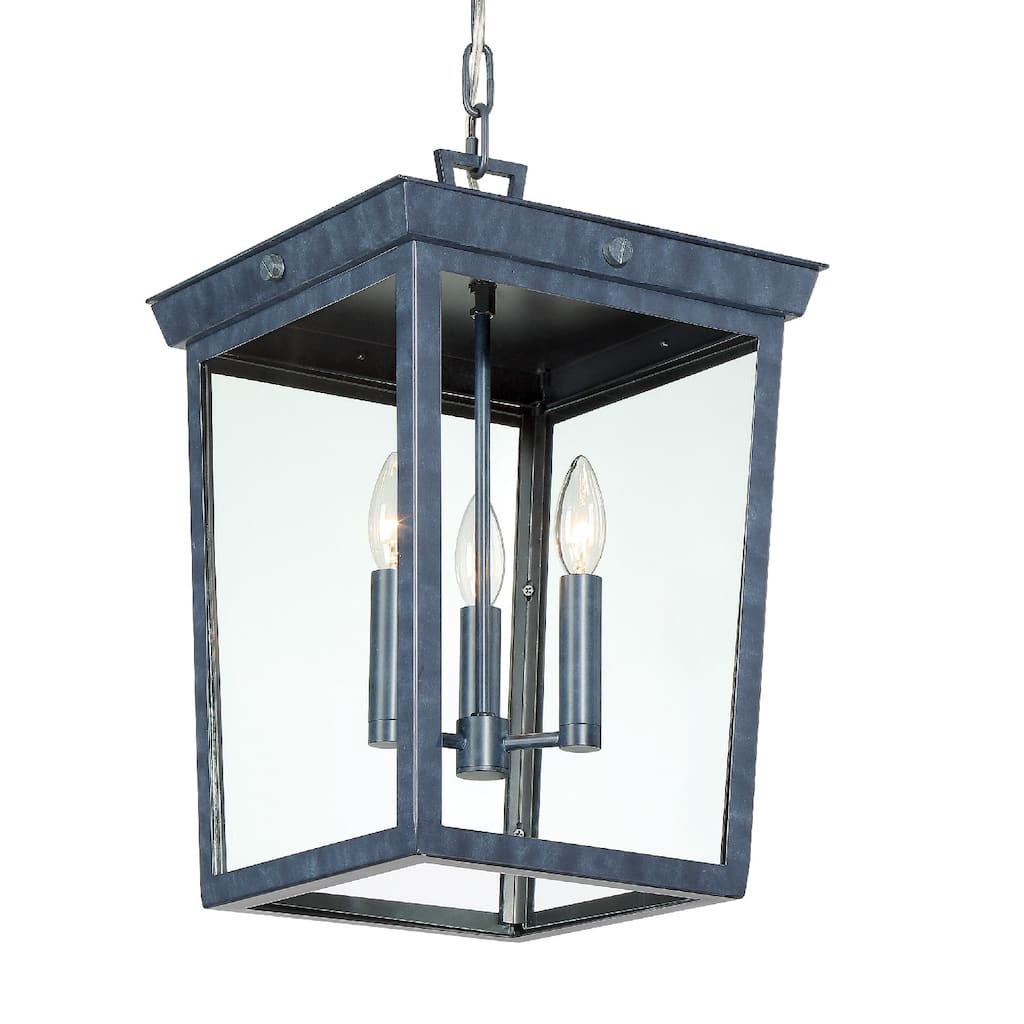 Belmont 3 Light Graphite Pendant - 12'' W x 18.5'' H