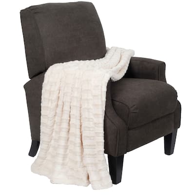 Oversized Saga Double Sided Fauxfur Throw, 60" x 80"