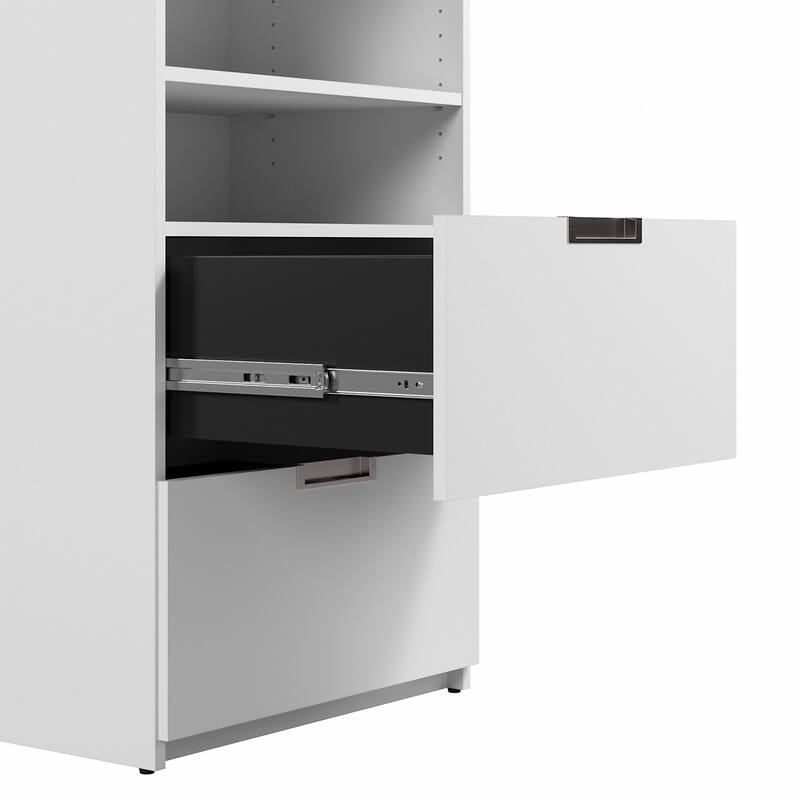 Lumina 24W Tall Storage Cabinet with Doors and Drawers by Bestar
