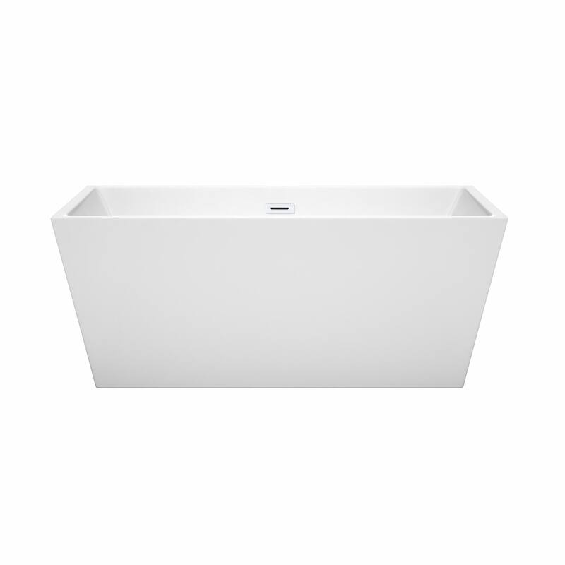 Wyndham Collection Sara 59" Free Standing Acrylic Soaking Tub with