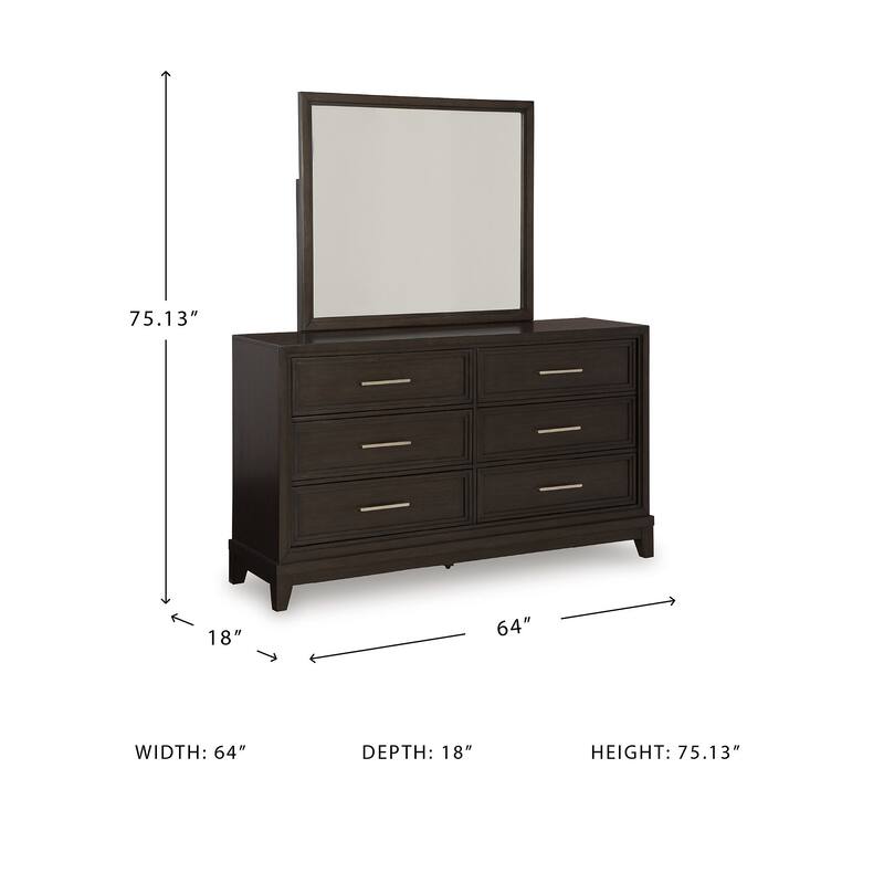 Signature Design by Ashley Neymorton Brown Dresser and Mirror