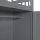 preview thumbnail 19 of 18, Versatility Galore Twin-Twin over Full L-Shaped Bunk Bed With 3 Drawers, Portable Desk and Wardrobe, Maximized space, Grey