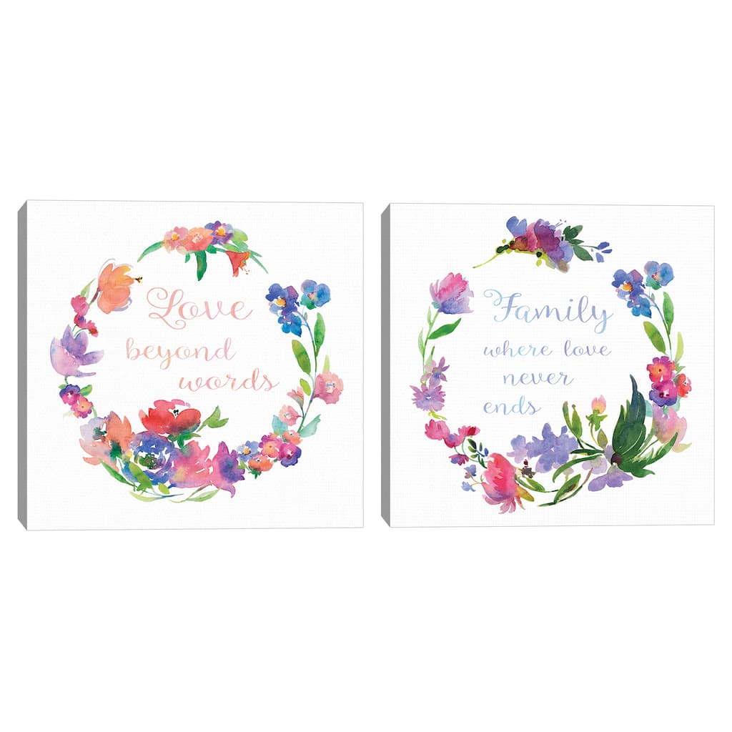 Love Beyond Words, Where Love Never Ends Canvas Art Prints