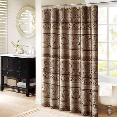 Traditional Jacquard Woven Shower Curtain