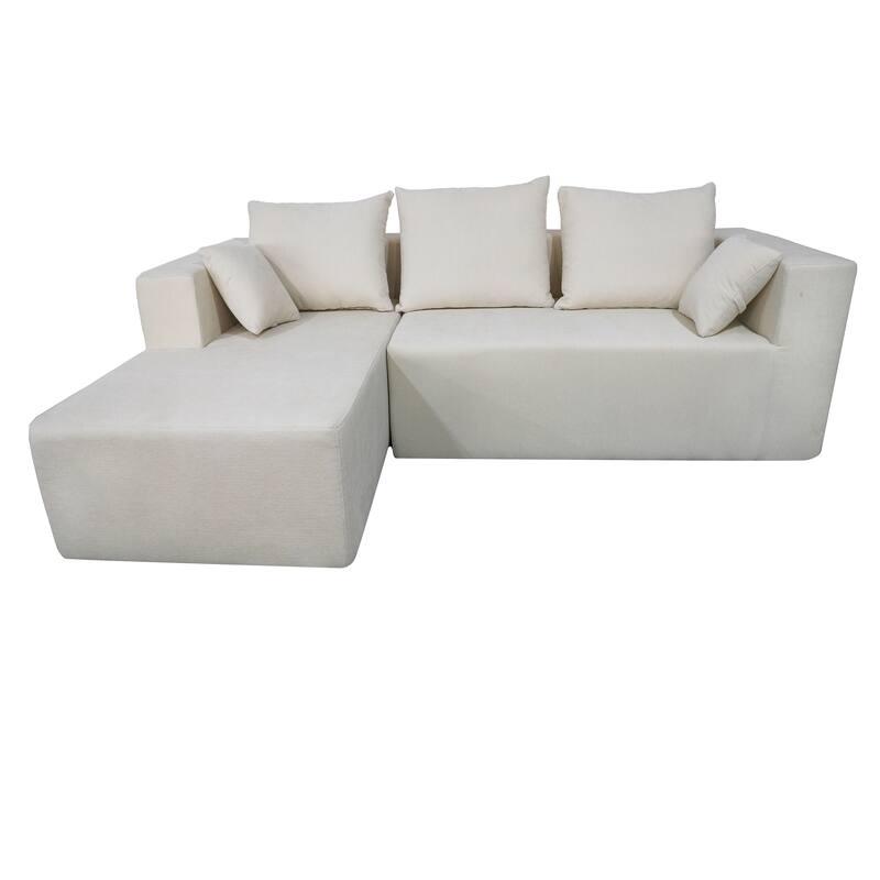 Beige Fabric & Foam Sofa and Sofa Bed, 107x39x26 inches, 166 lbs, Multi Combinations