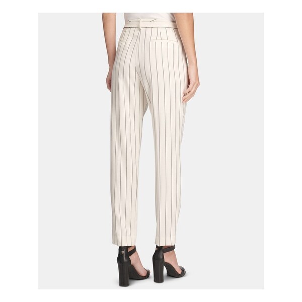 white pinstripe pants