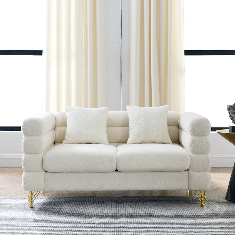 3+2 Sofa Combination - Comfortable Teddy Fabric with Fast Delivery