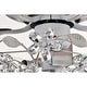 preview thumbnail 9 of 21, Warehouse of Tiffany Praer Washed White 5-blade Lighted Ceiling Fan with Crystal Daisy Bouquet Shade