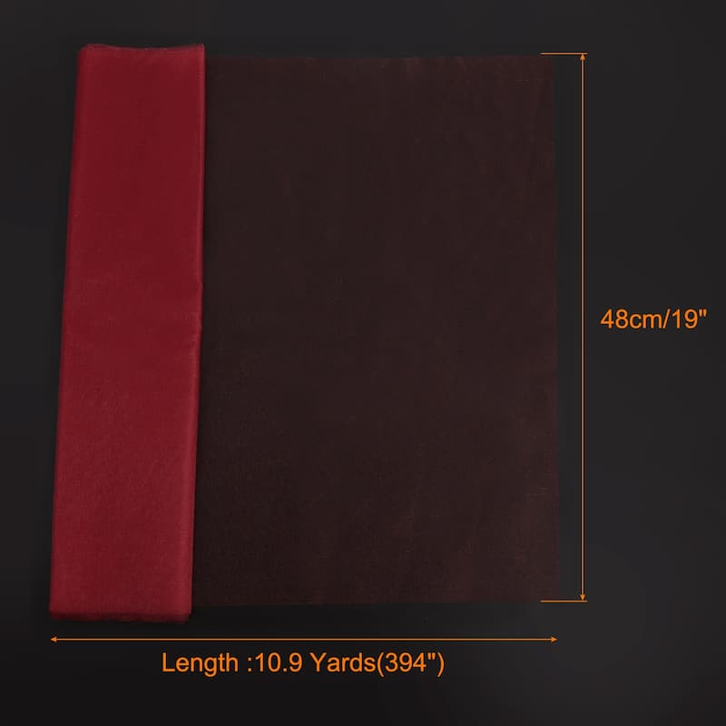 19" by 10.9 Yard Tulle Fabric Backdrop Curtains for Decor Wedding - Wine Red