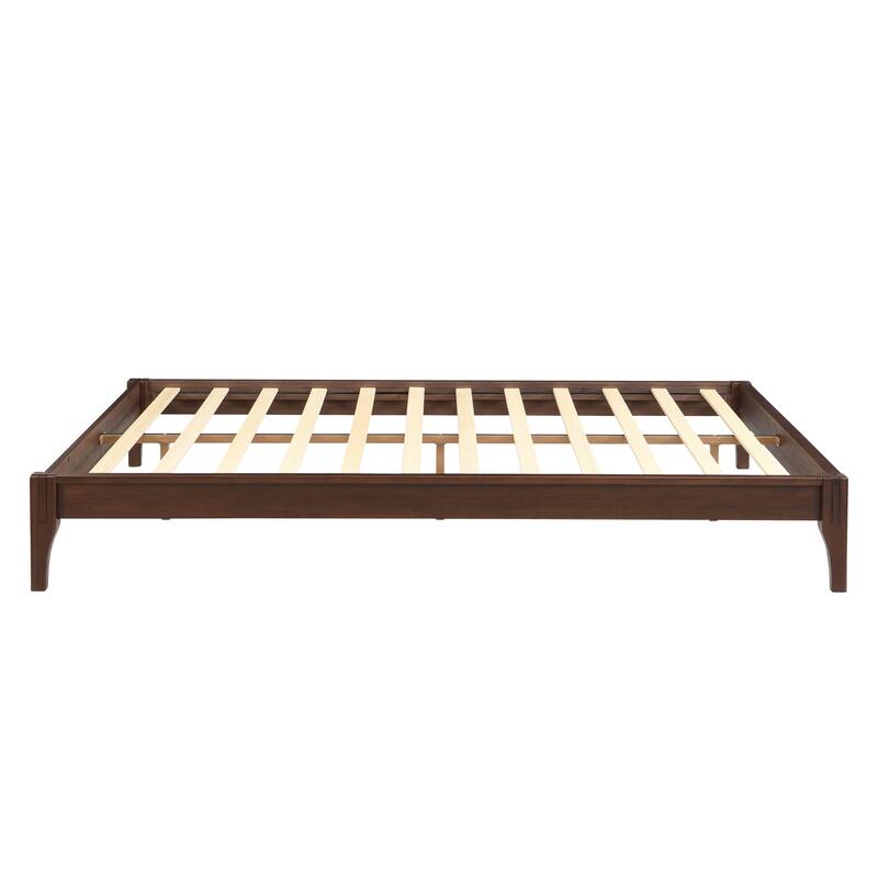 12 Inch Queen Size Solid Dry Bamboo Wood Platform Bed Frame