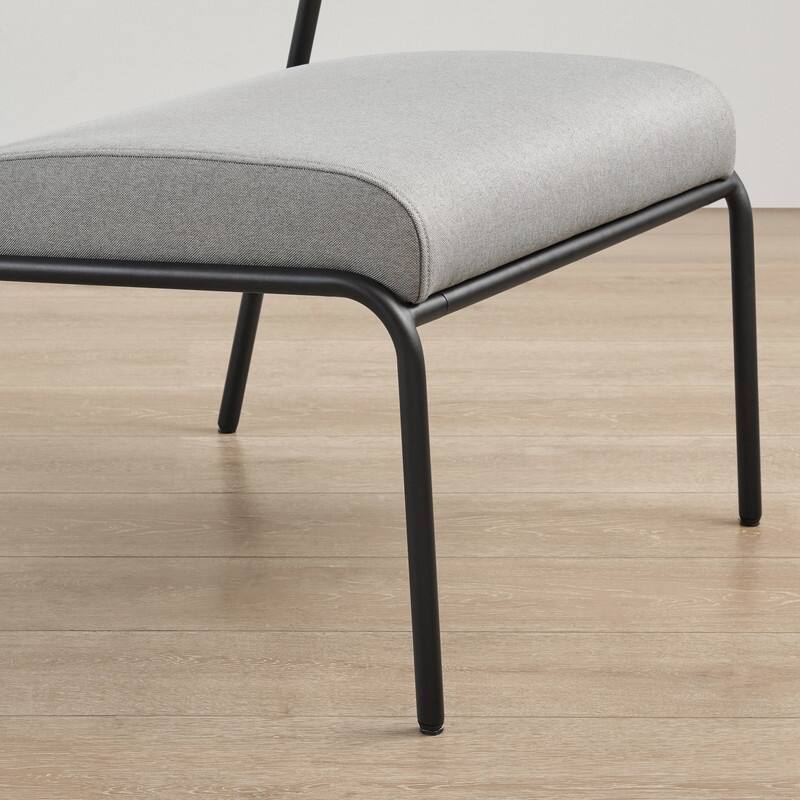 Cassie Upholstered Accent Chair with Metal Frame&Wood Back