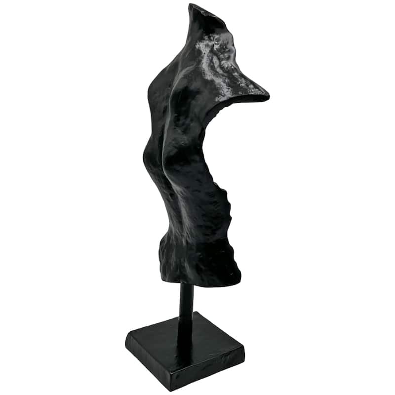 16 Inch Tall Decorative Handmade Aluminum Abstract Body Sculpture - 8 x 4 x 16 in