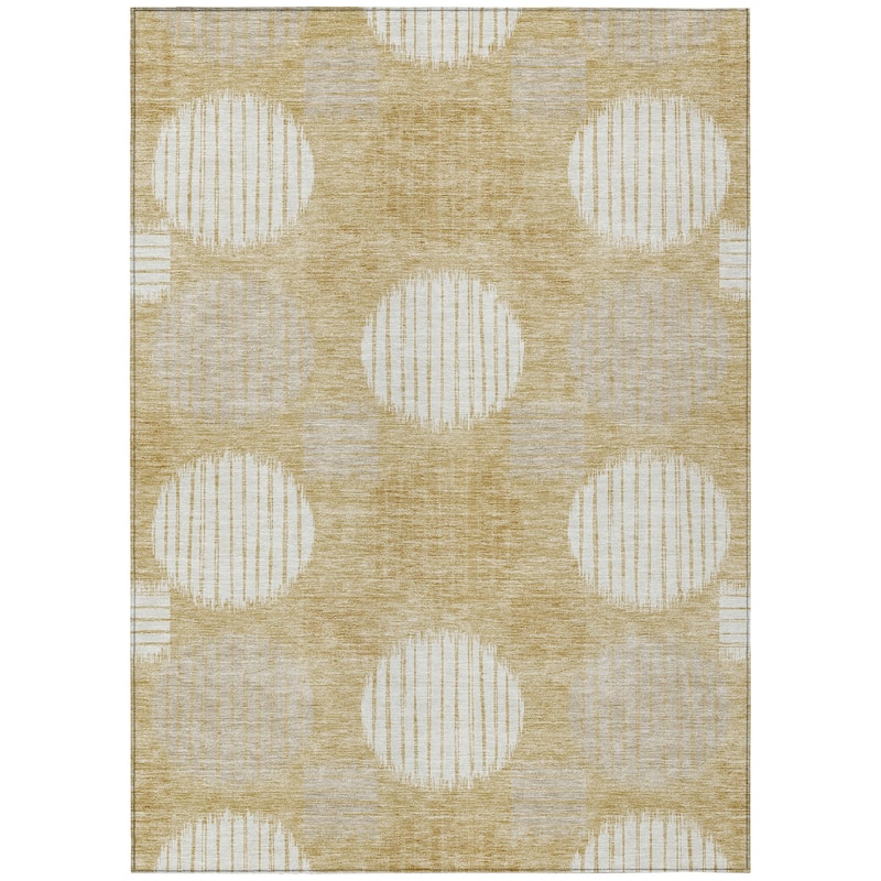 Machine Washable Indoor/ Outdoor Chantille Contemporary Dotty Rug